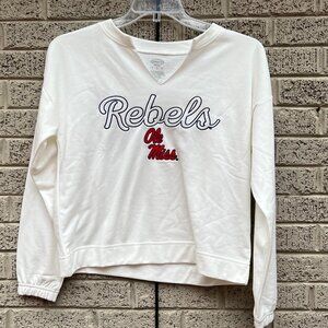 Concepts Ole Miss Rebels Crop Crewneck Sweatshirt NWOT Medium